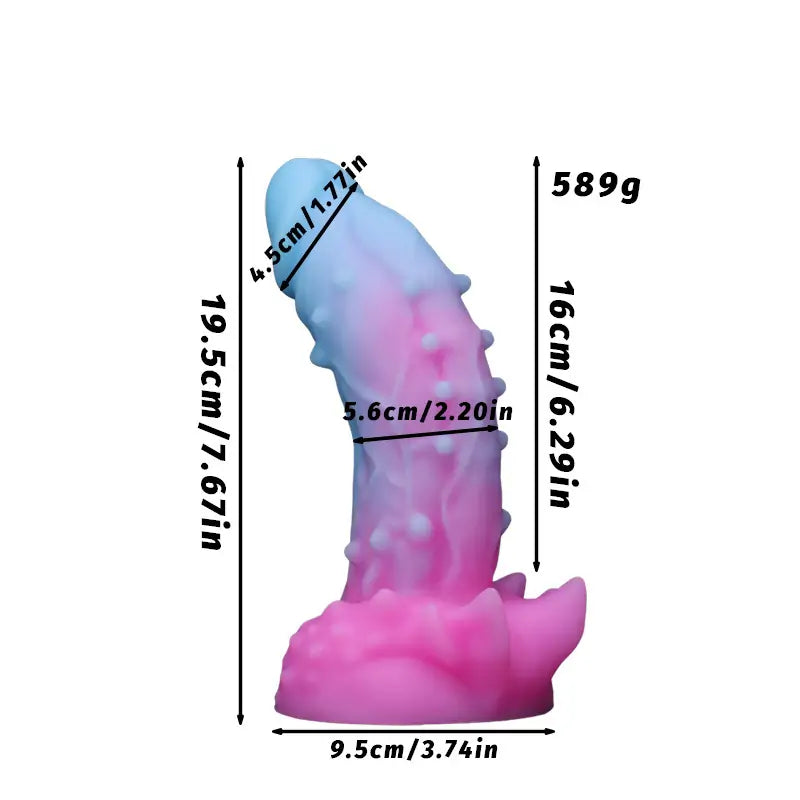 Cosmic Spiked Fantasy Dildo 8 Inches Anesidora