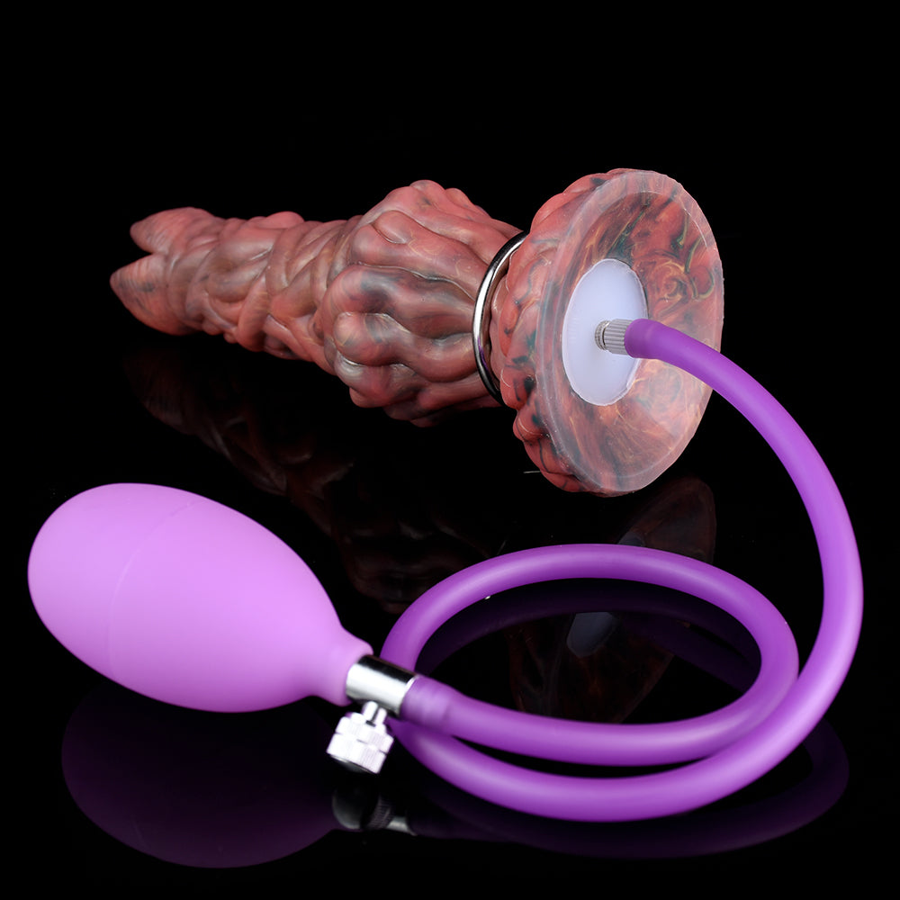 Xoxomoving Ovipositor Dildo with Pump Glow in the Dark Silicone Toy Xoxomoving