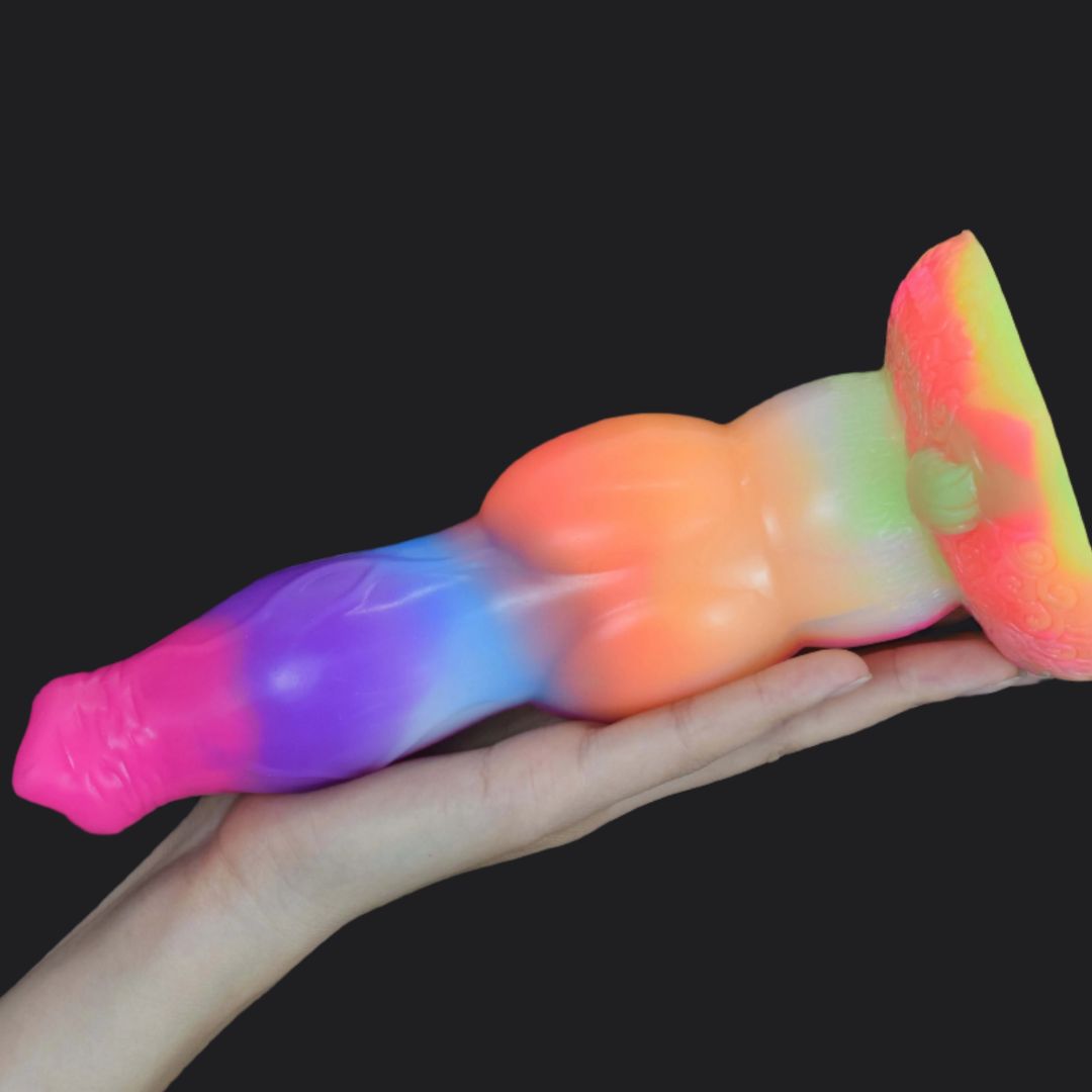 Retriever Dildo Glow in the Dark Premium Silicone Canine Fantasy Toy Xoxomoving