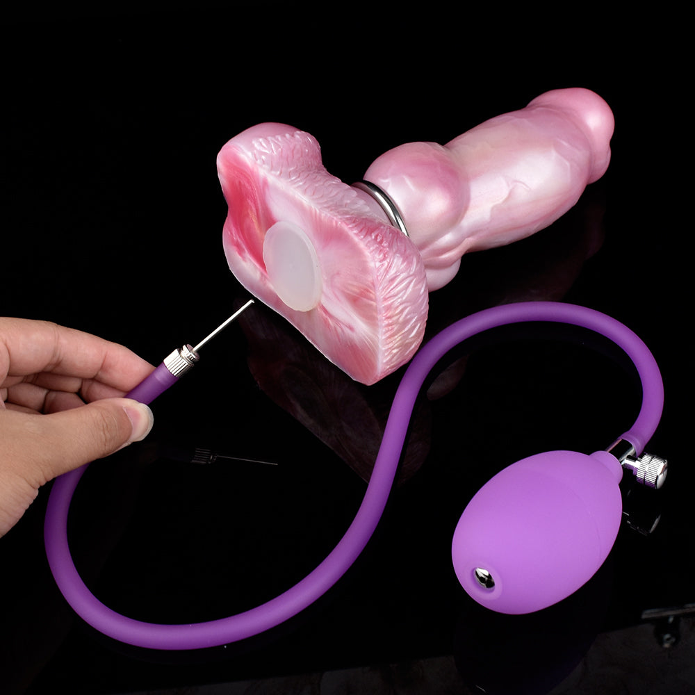 7.2 inch Fantasy Dog Inflatable Knot Dildo Xoxomoving