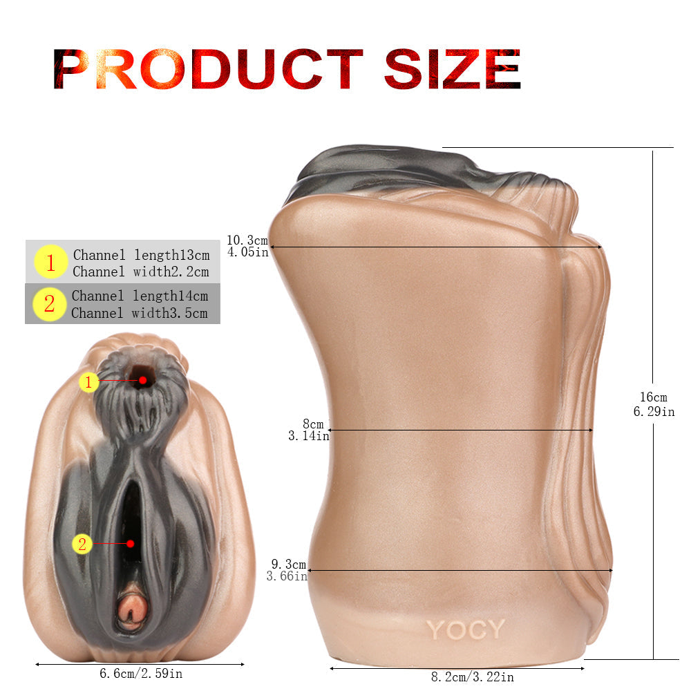 Ebony Horse Pussy Realistic Animal Sex - Silicone Pocket Masturbator Male Blowjob Stroker Xoxomoving