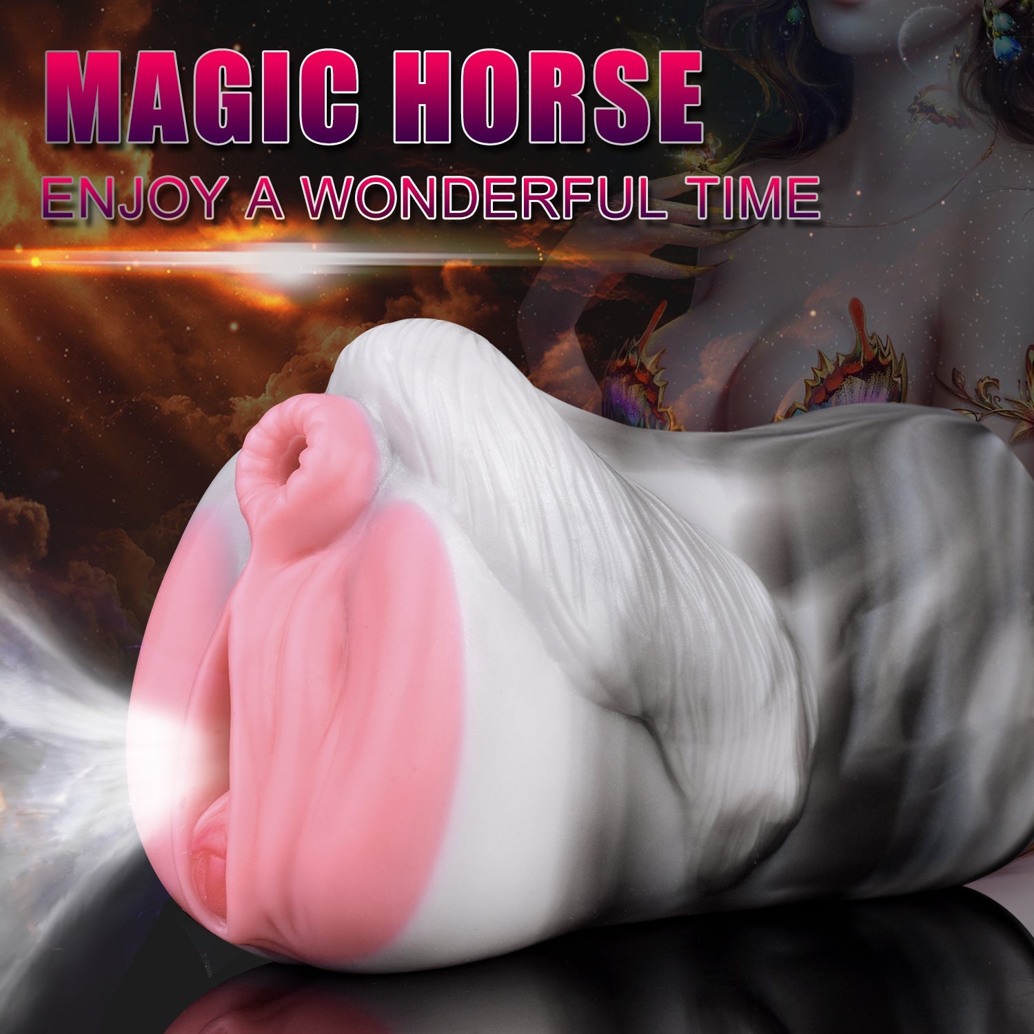 Pink Girl Horse Pussy Pocket Masturbator - Fantasy Animal Pussies Sex Toys for Men Domlust