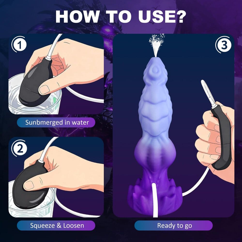Dracoflo - 8 Inch Squirting Dragon Dildo - Fantasy Ejaculating Dildo