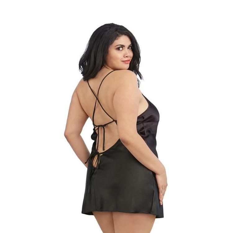 Dreamgirl Charmeuse Robe and Chemise Set Xoxomoving