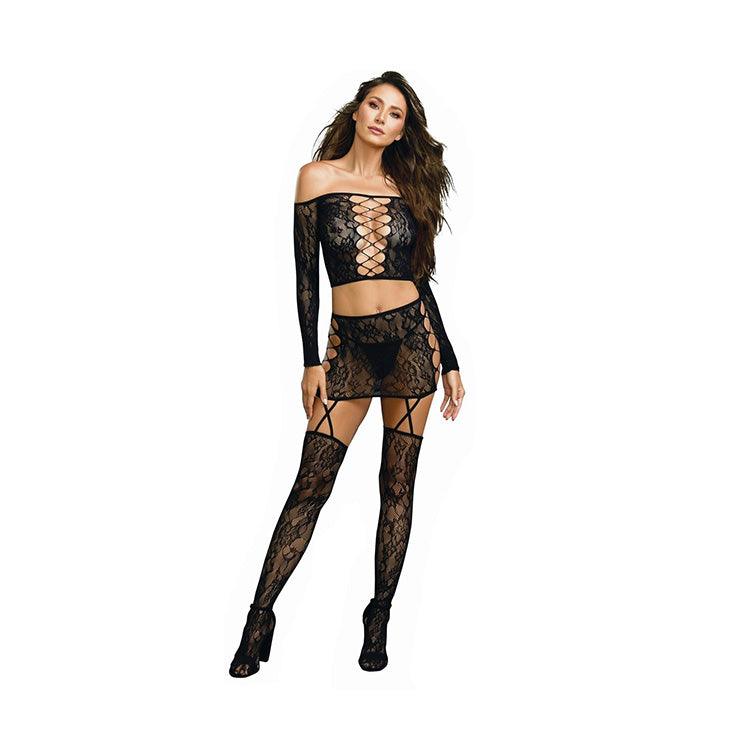 Coy Criss Cross Body Stocking Set Xoxomoving
