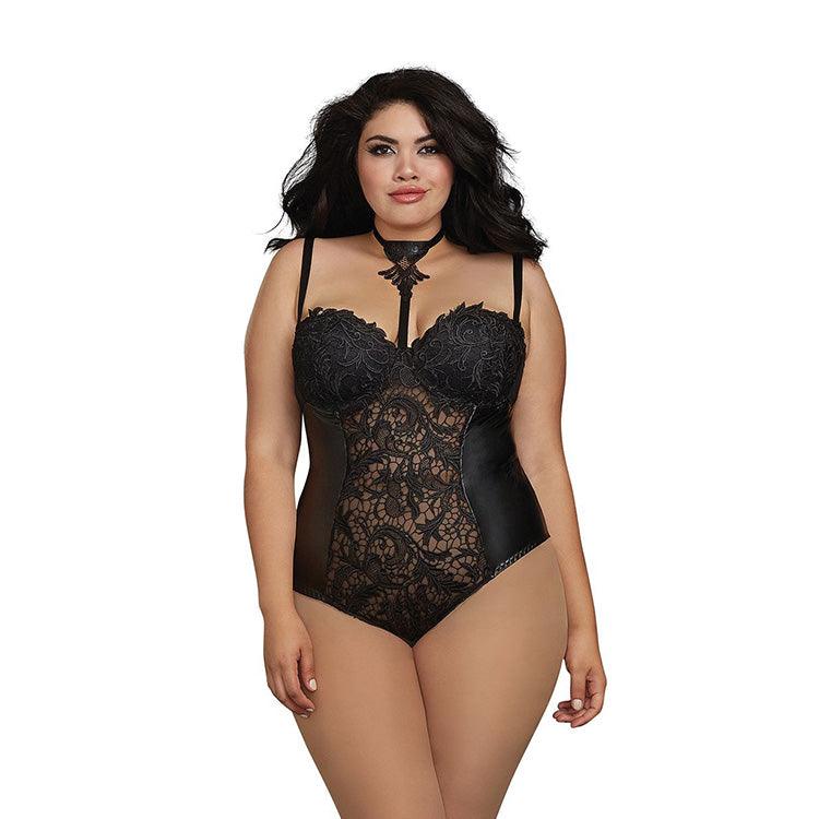 Leather & Lace Teddy Xoxomoving