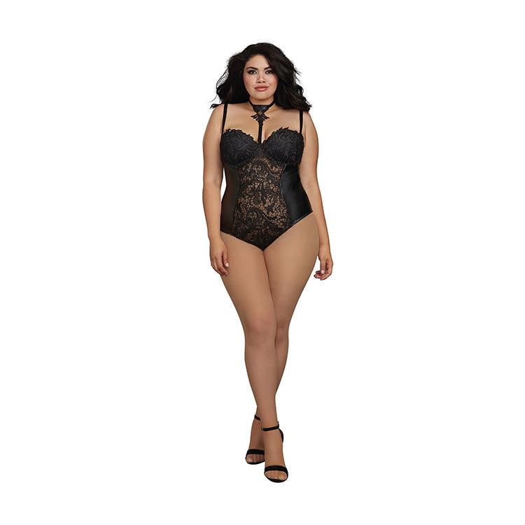 Leather & Lace Teddy Xoxomoving
