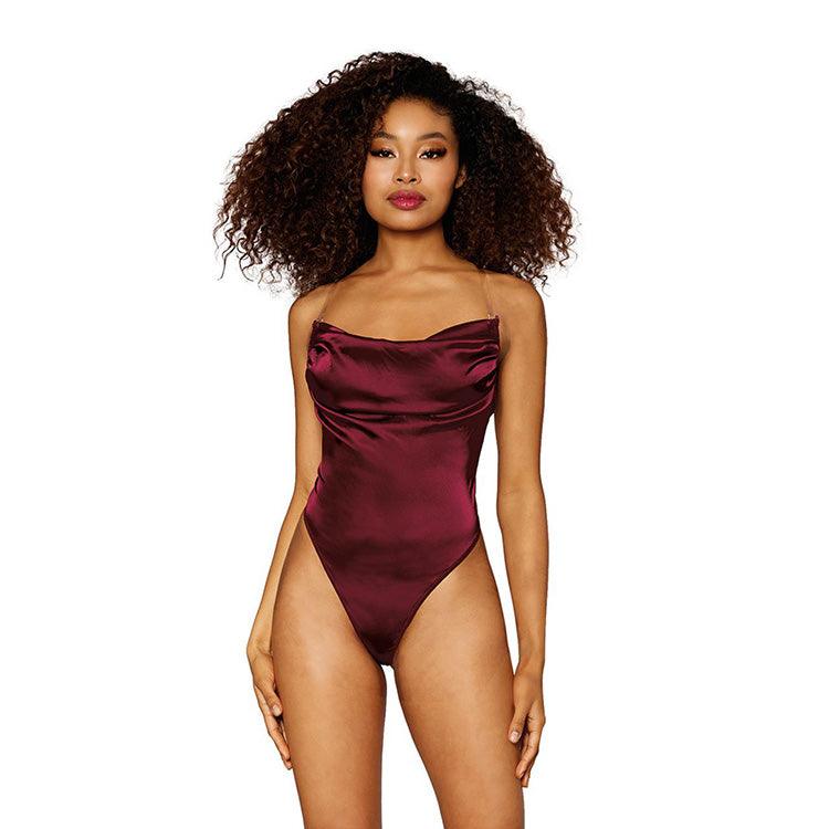 Satin & Mesh Bejeweled Teddy Xoxomoving