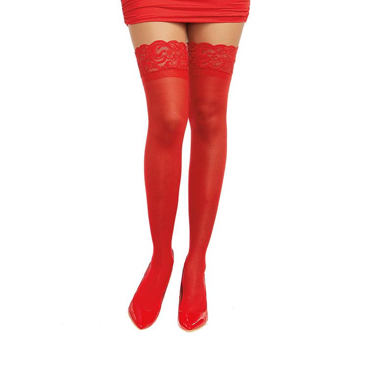 Sheer Thigh High with Stay Up Lace Top Xoxomoving