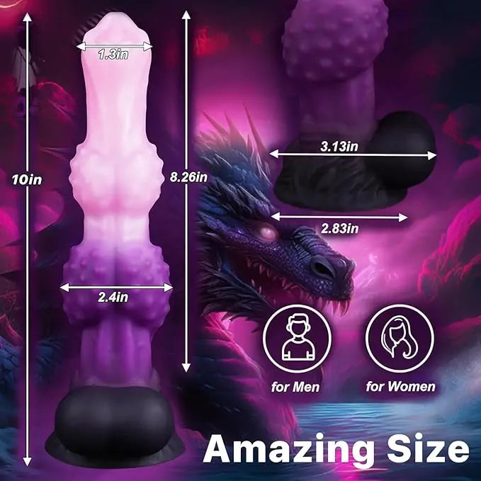 Fantasy Dragon Double Knot Dildo 10 Inches Xoxomoving