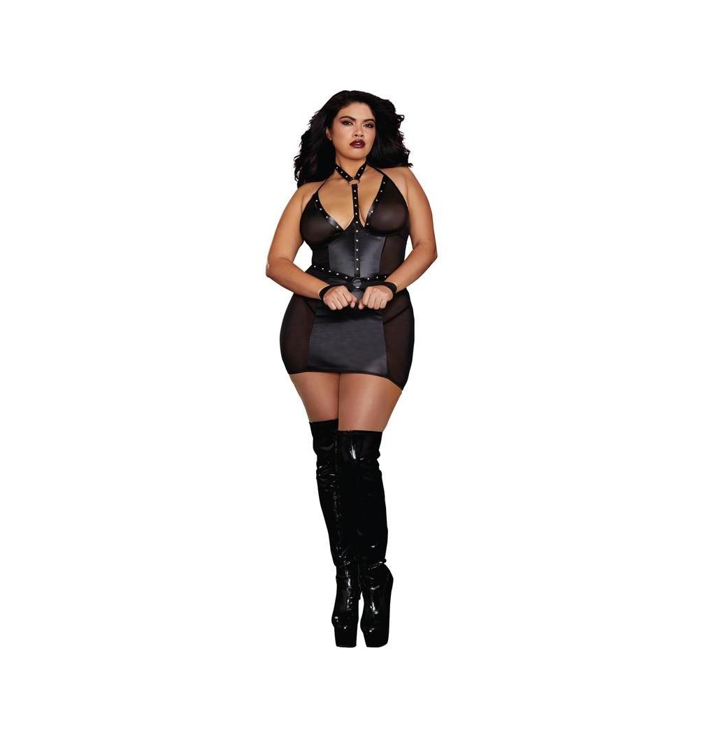 Mesh Studded Chemise with Optional Restraints Xoxomoving