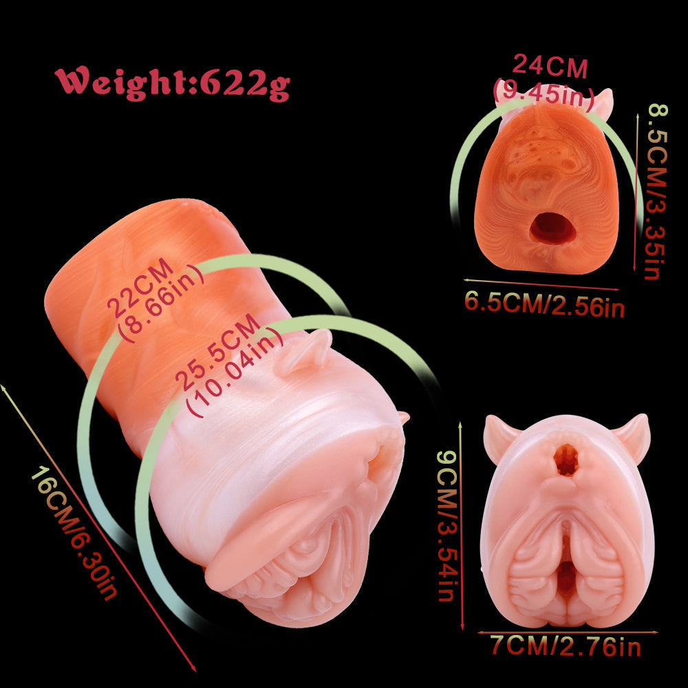 Fantasy Animal Pocket Pussy Masturbation Cup - Red Fox Realistic Vaginas Penis Blowjob Male Sex Toys Xoxomoving