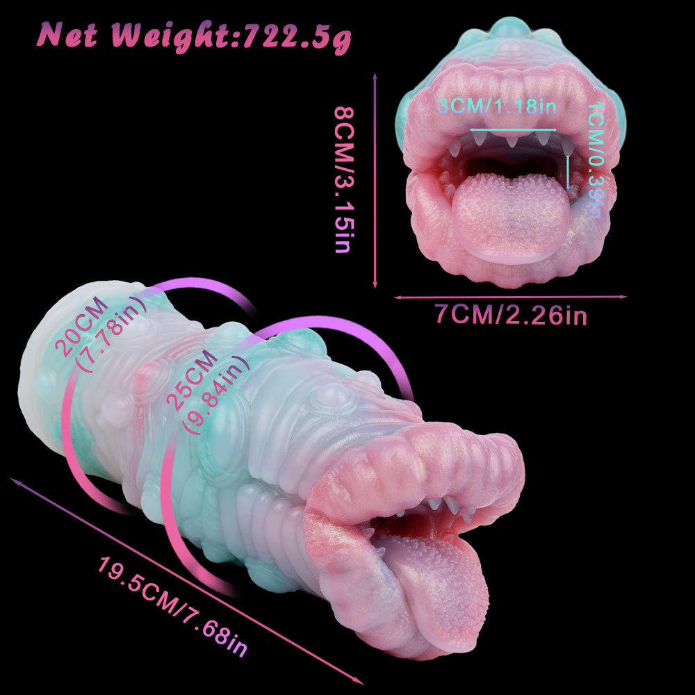 Monster Oral Sex Pocket Pussy - Fantasy Crocodile Mouth Penis Massager Male Masturbator Xoxomoving