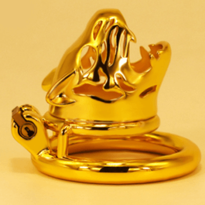 Golden Tiger Chastity Cage Xoxomoving