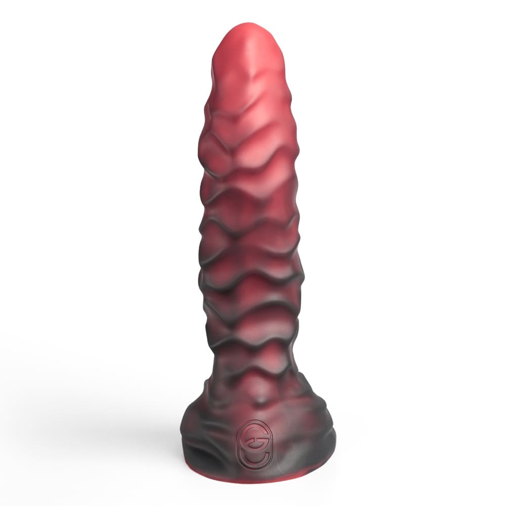 Xoxomoving Abbadon – Huge Textured Platinum Silicone Anal Dildo - 5 Sizes