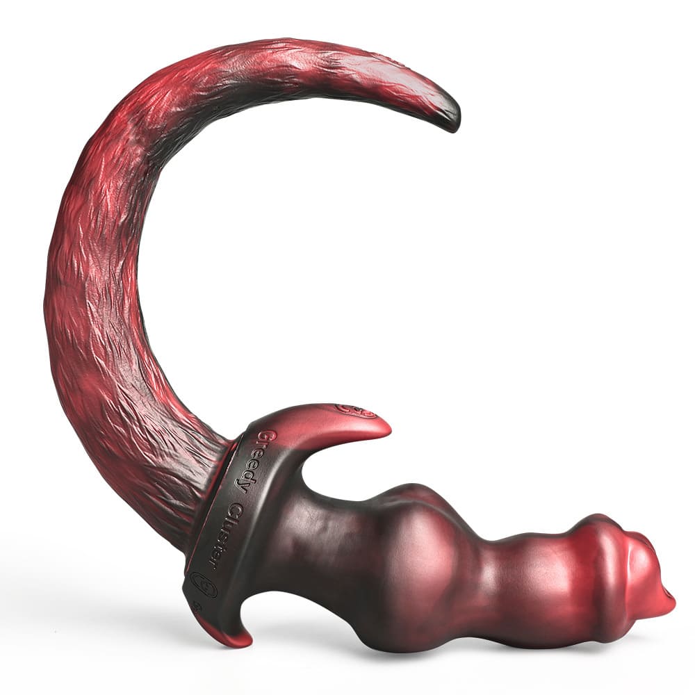 Pup Woof Tail Plug with Knot Dildo - 3 Sizes