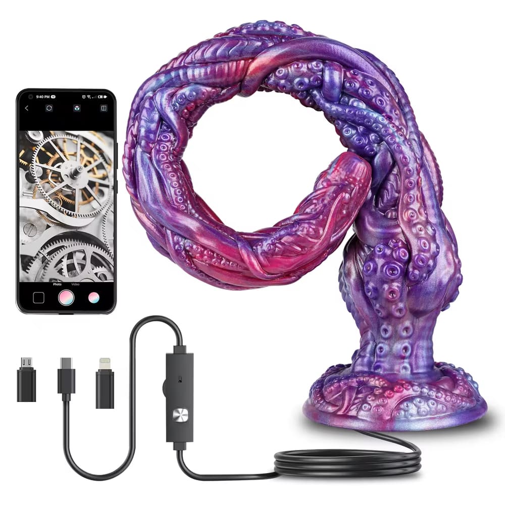 Smart Camera Tentacle Dildo – Silicone Fantasy Toy with Real-Time Viewing Long Anal Toy Xoxomoving