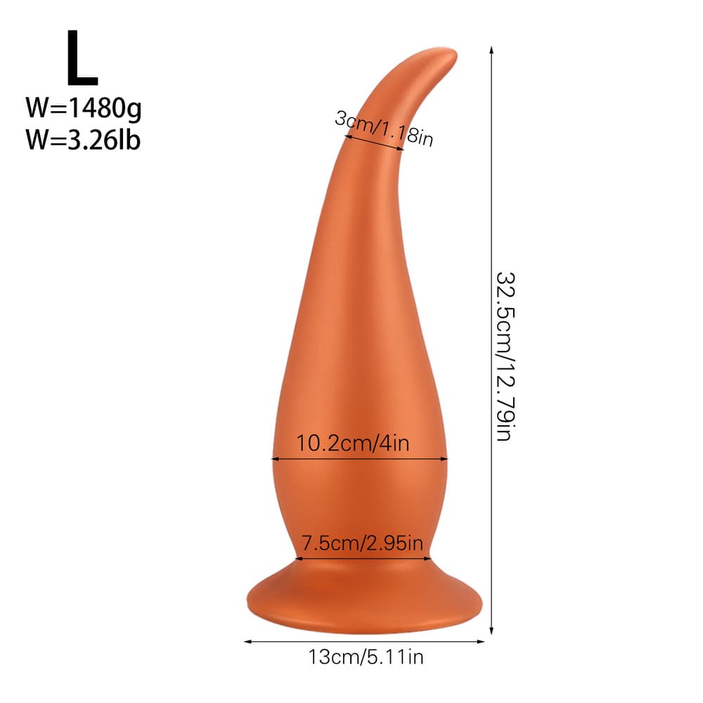 HogTails - Smooth Anal Dilator - Long Butt Plug