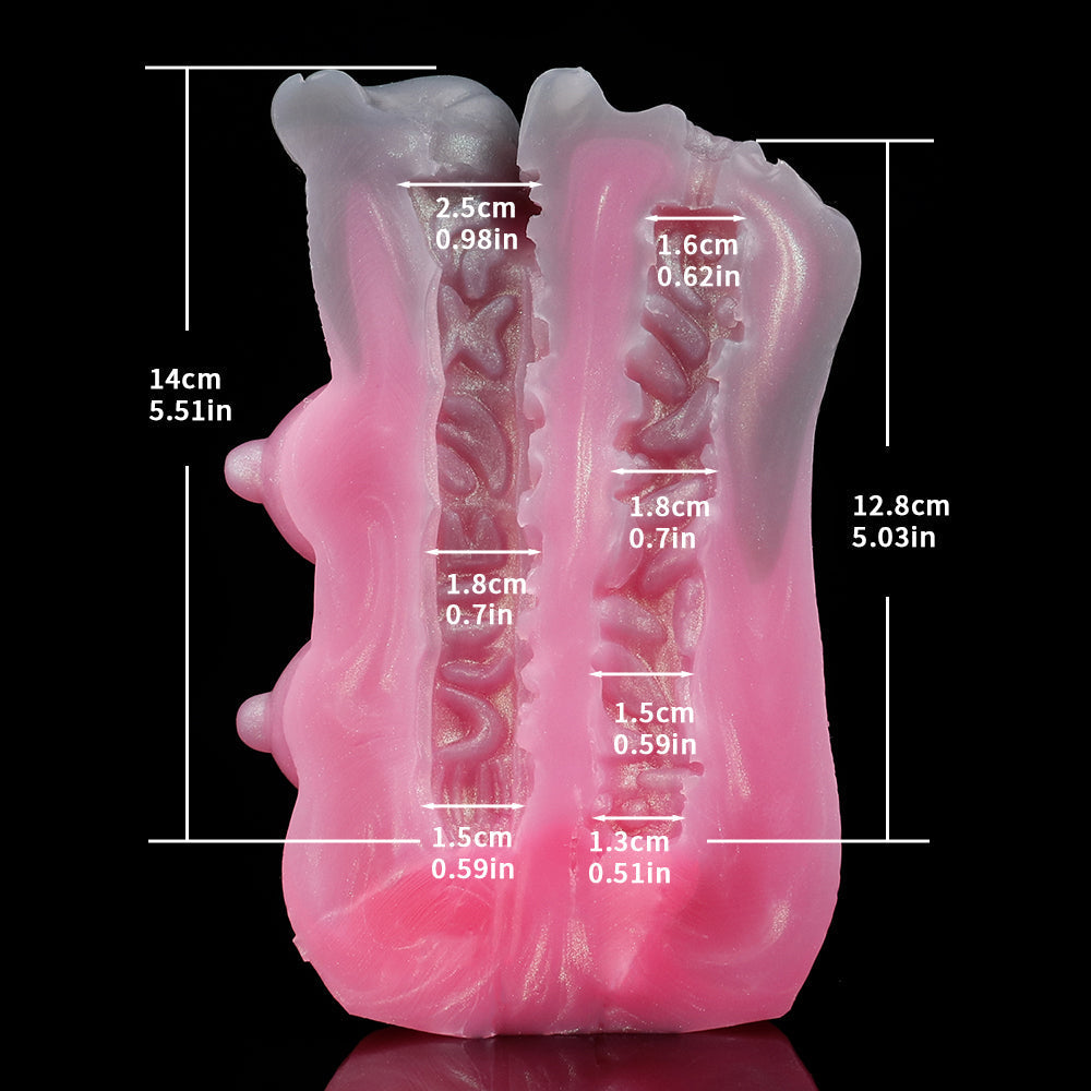 Wolf Beauty Pocket Pussy Male Masturbator - Fantasy Silicone Penis Blowjob Sex Toys for Men Xoxomoving