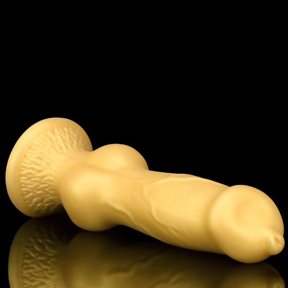 13 Inch Silicone Large Golden Dog Dildo Xoxomoving