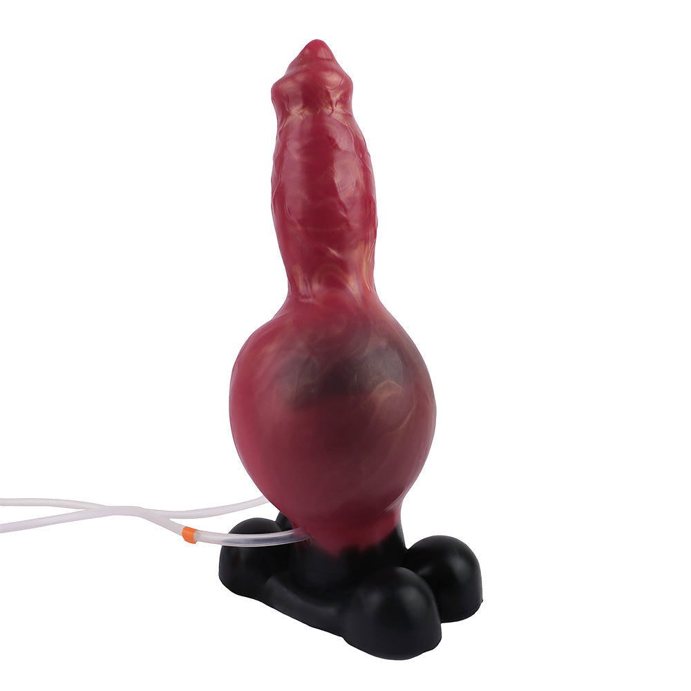 9 Inch Red Fantasy Dog Squirting Dildo Xoxomoving
