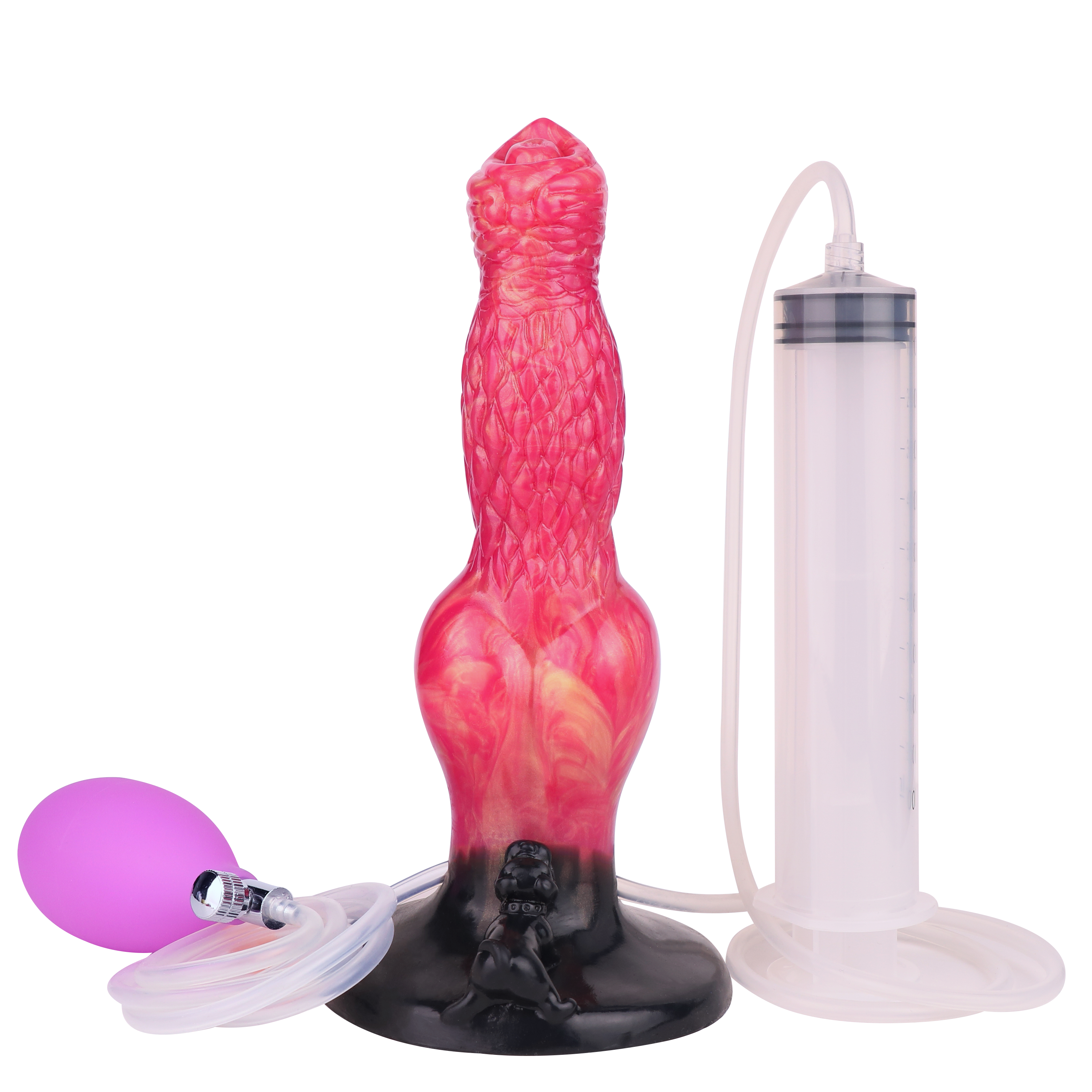 8 Inch Red Inflatable Squirting Dog Dildo Xoxomoving