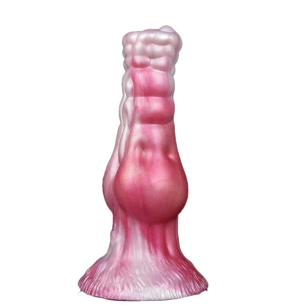 Pink Dog Cock Silicone Inflatable Knot Dildo Xoxomoving