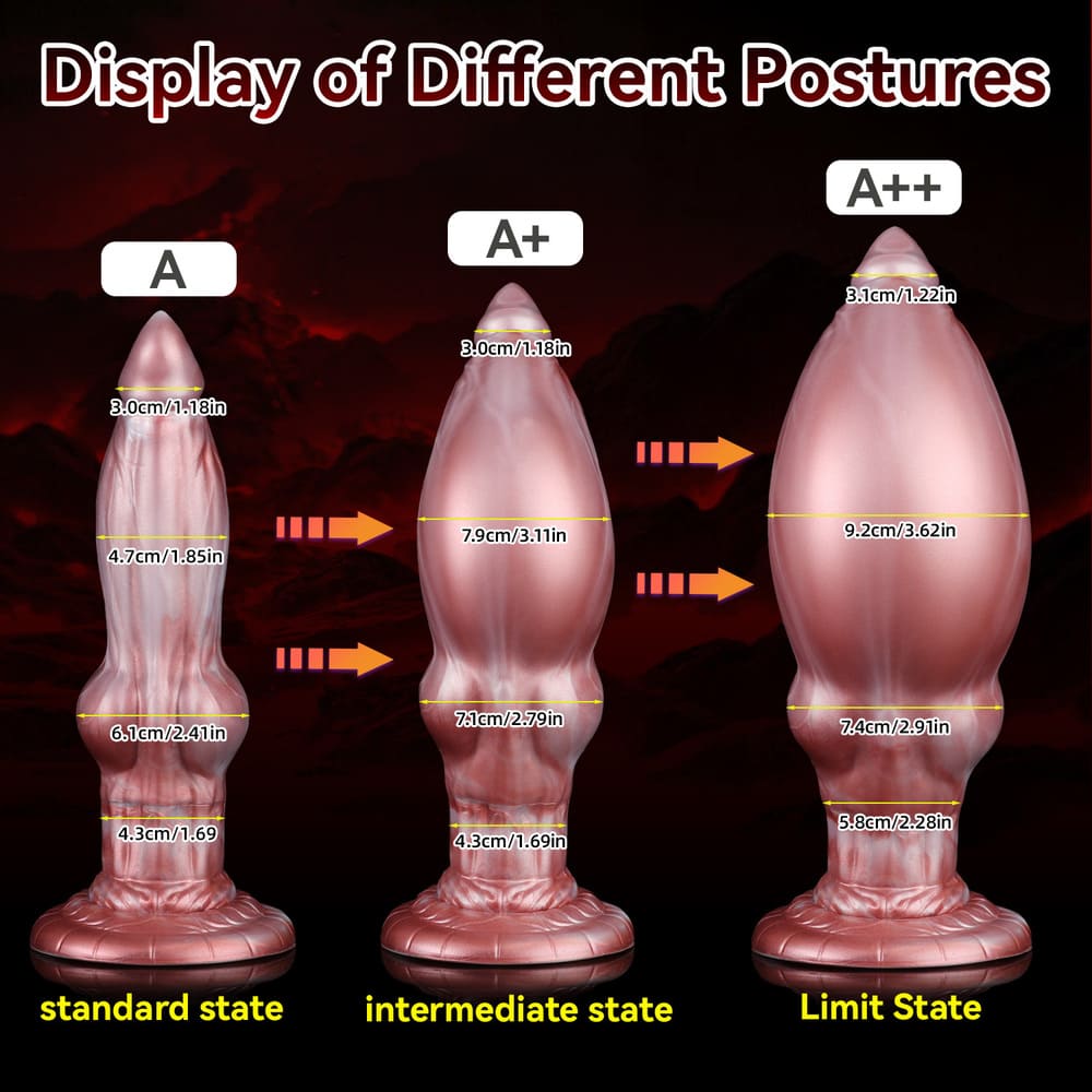 Inflatable Fantasy Dildo – Expandable Liquid Silicone Suction Cup Toy