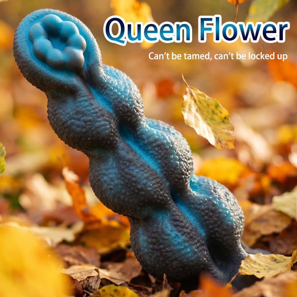Floral Fantasy Dildo – Textured Liquid Silicone Suction Cup Toy-3 sizes