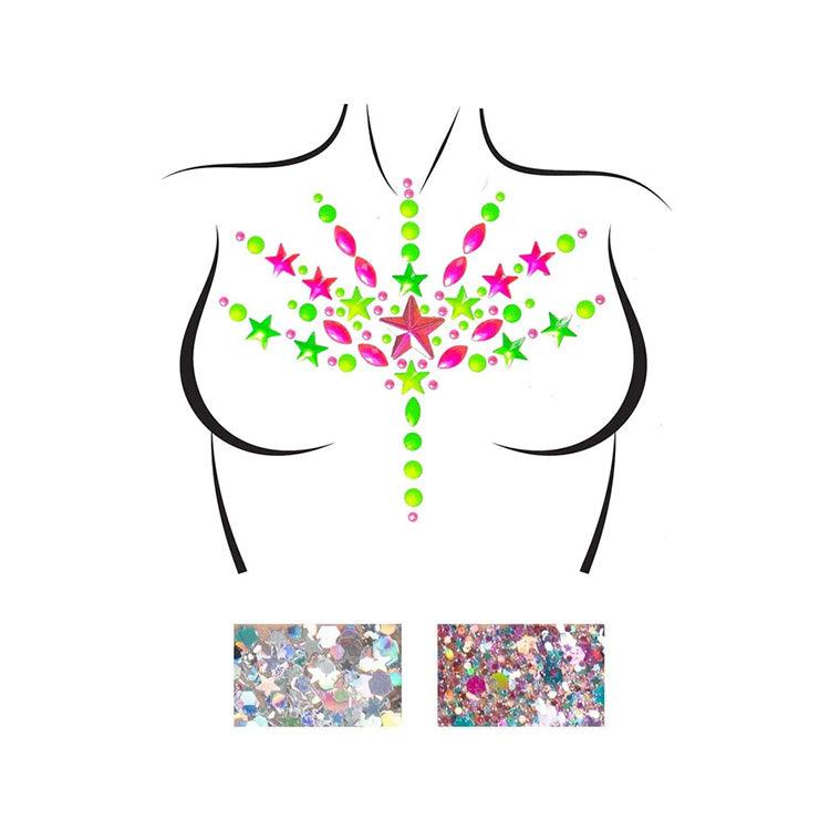 Bliss Jewels Blacklight Sticker & Body Glitter Xoxomoving