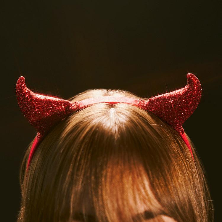 Glitter Devil Horns Headband Xoxomoving