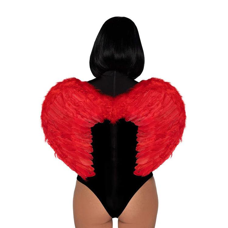 Marabou Trimmed Red Feather Wings Xoxomoving