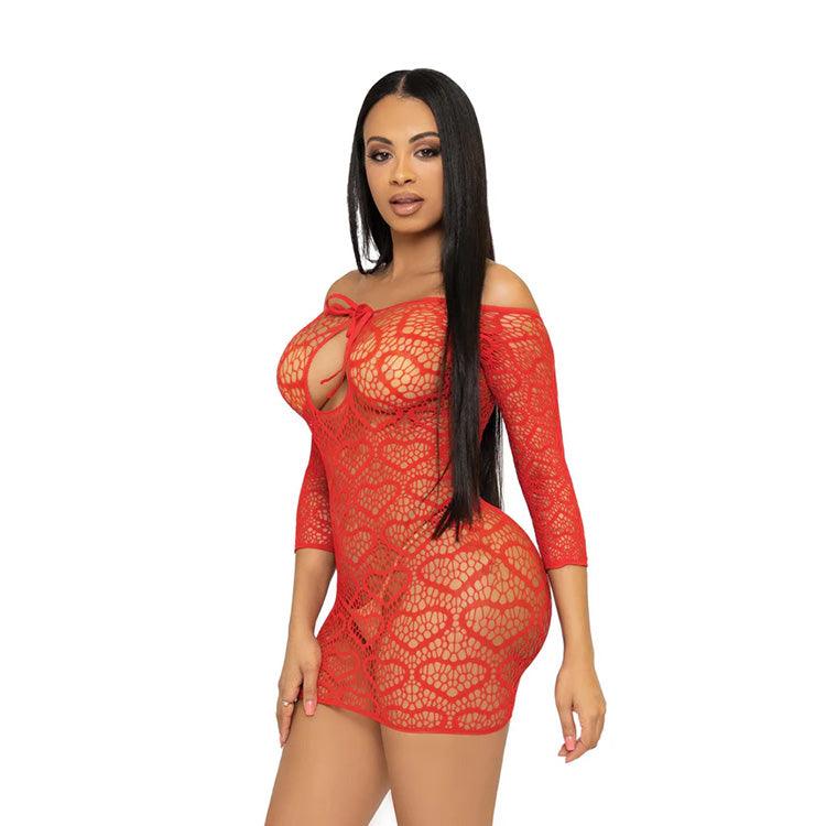 Modern Love Heart Net Dress Xoxomoving