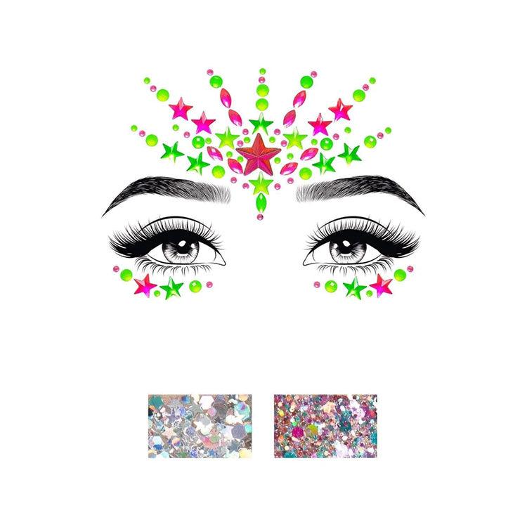 Neon Blacklight Face Jewels & Body Glitter Xoxomoving