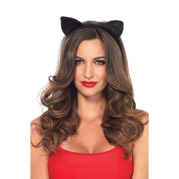 Velvet Black Cat Ears Xoxomoving