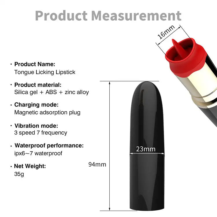 Xoxomoving-Women's lipstick massager vibrator tongue lipstick toy USB charging 8 mode mini Xoxomoving