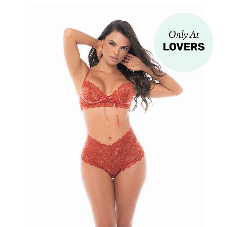 Lace Boyshort & Bra Set Xoxomoving
