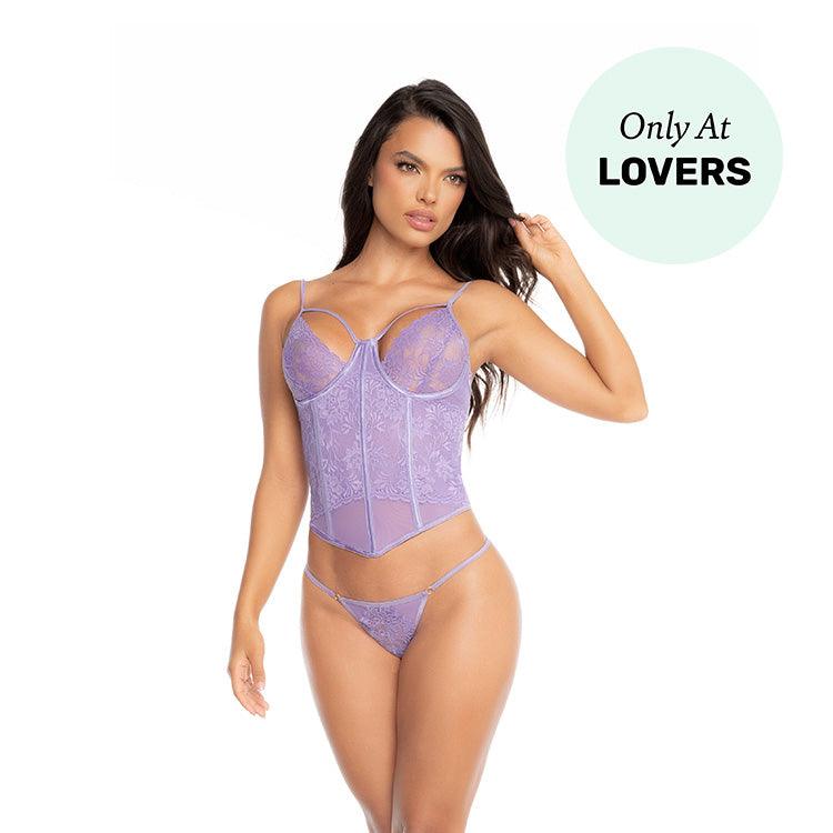Lace Bustier 2pc Set Xoxomoving
