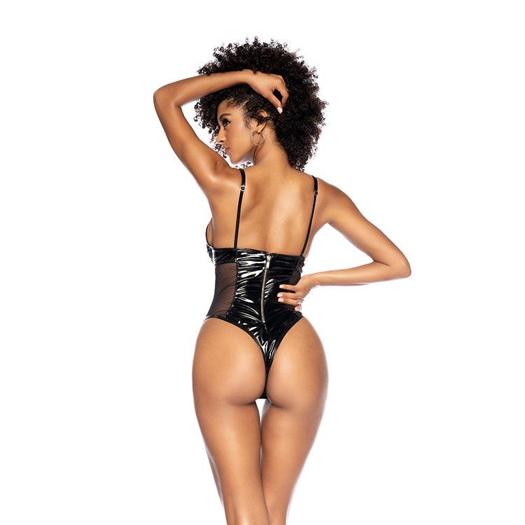 Nova Sheer Wet Look Bodysuit Xoxomoving