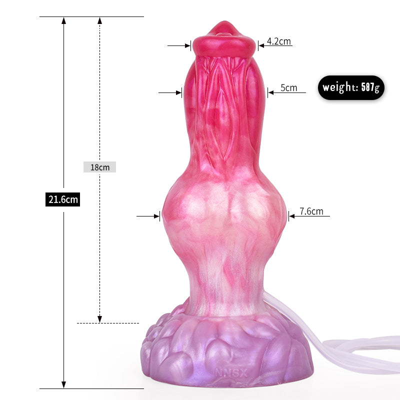 8 Inch Silicone Monster Dog Squirting Dildo Xoxomoving