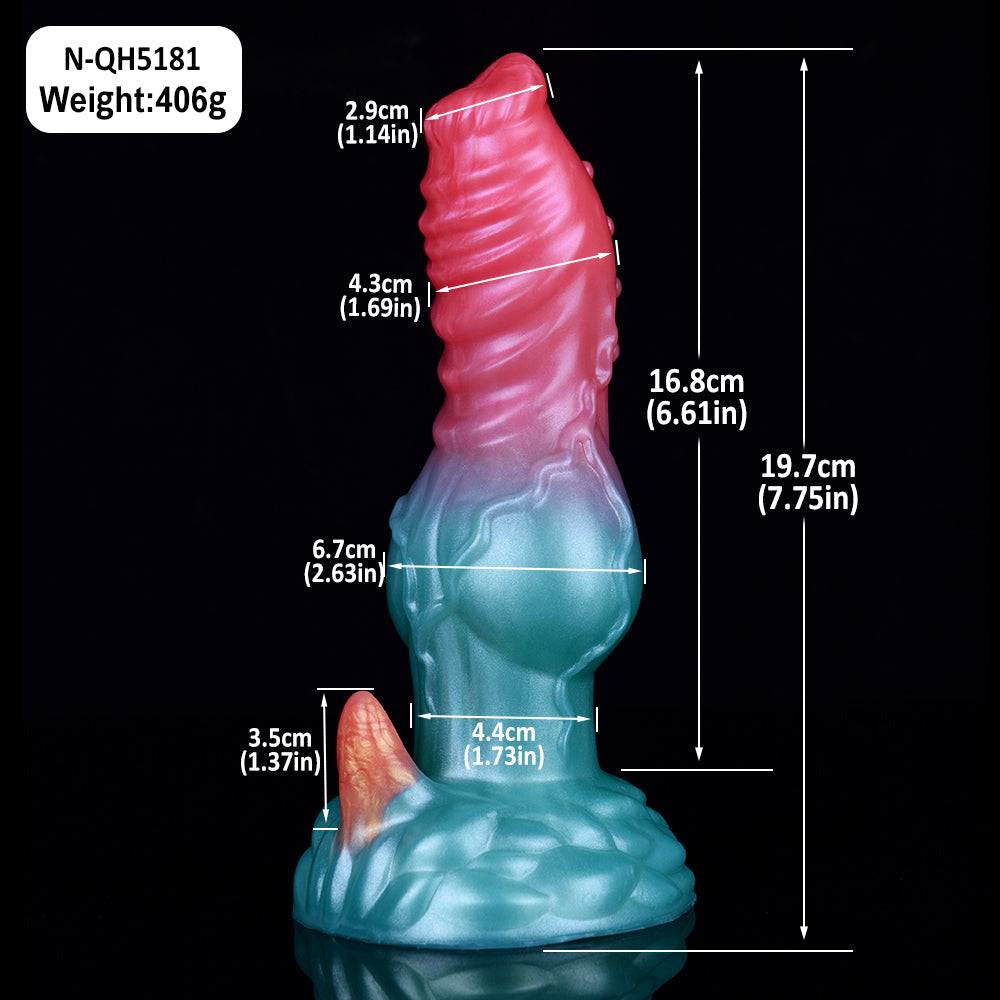 7 Inch Silicone Knot Dog Spiked Dildo Xoxomoving