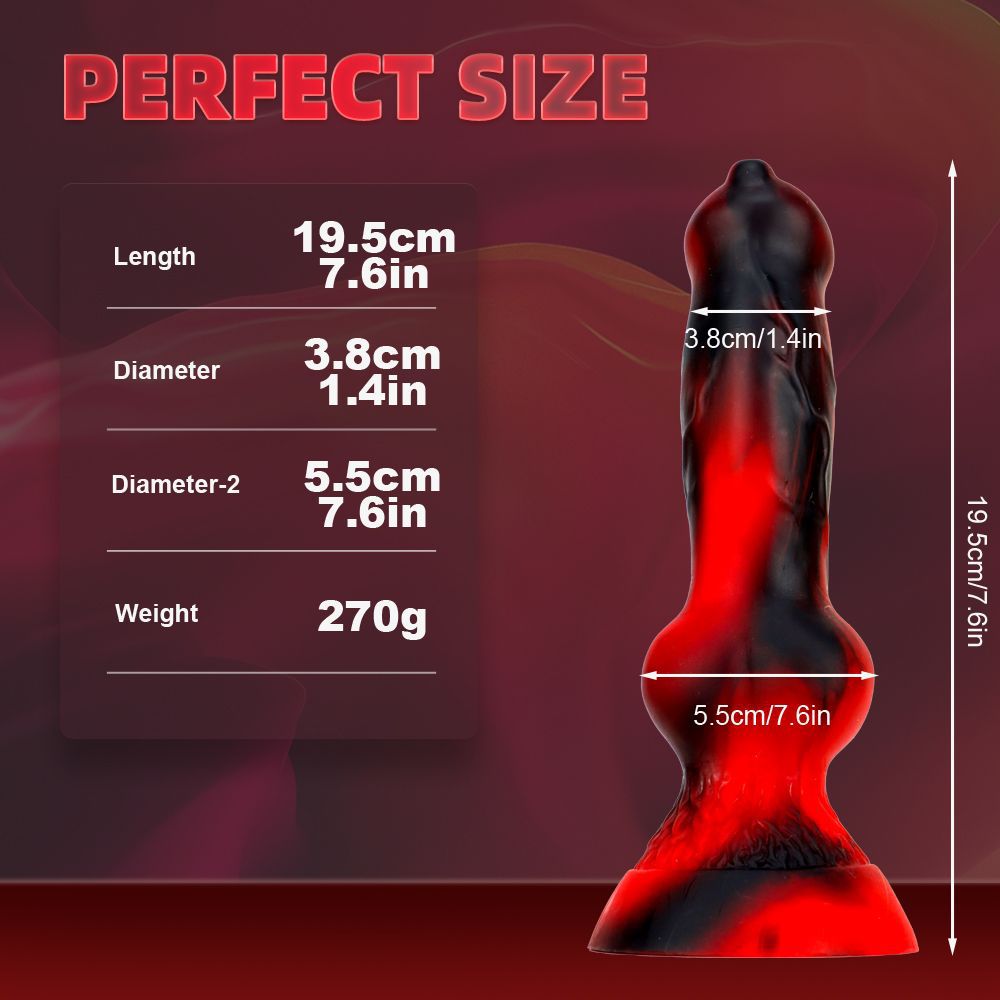 Hellhound Dildo Knot 7 Inch Soft Silicone Xoxomoving