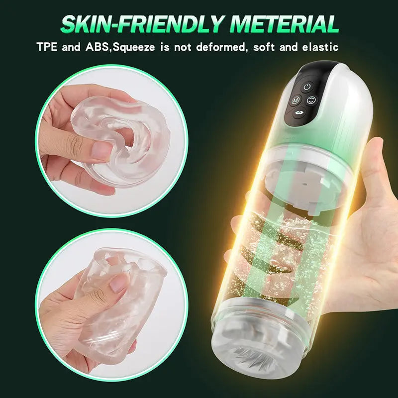 Xoxomoving Male Tongue Licking & Rotating Suction Toy, Waterproof Xoxomoving