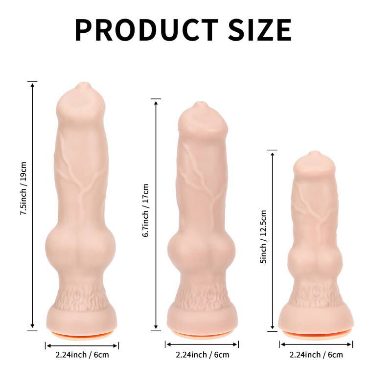Flesh Knot Remote Control DOG Strap On Vibrator Xoxomoving