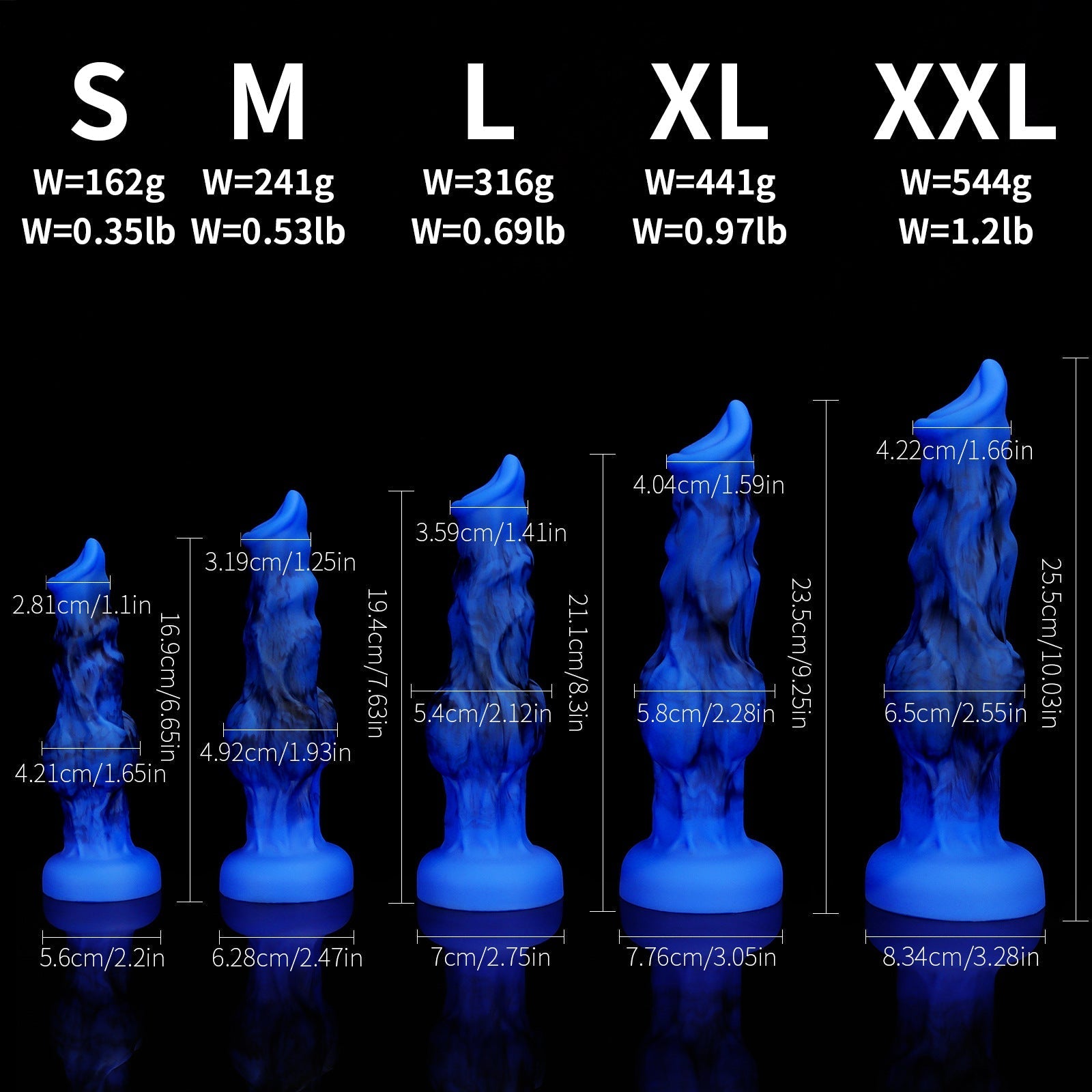 Blue Fantasy Wolf Knot 10 Inch Animal Dildo Xoxomoving