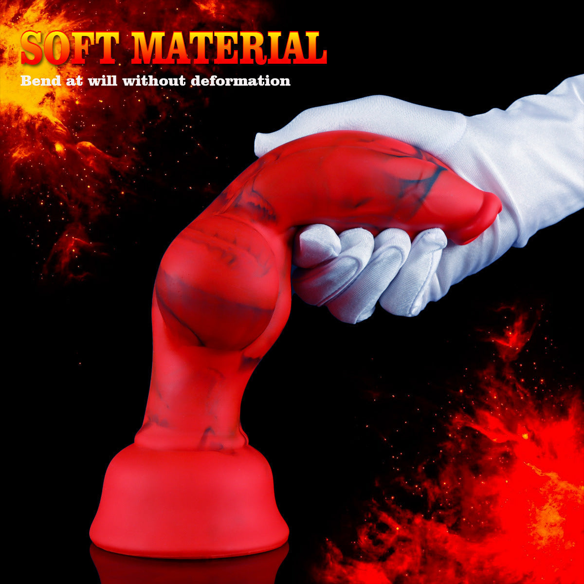 Soft Red Fantasy Knot Werewolf Dildo Xoxomoving