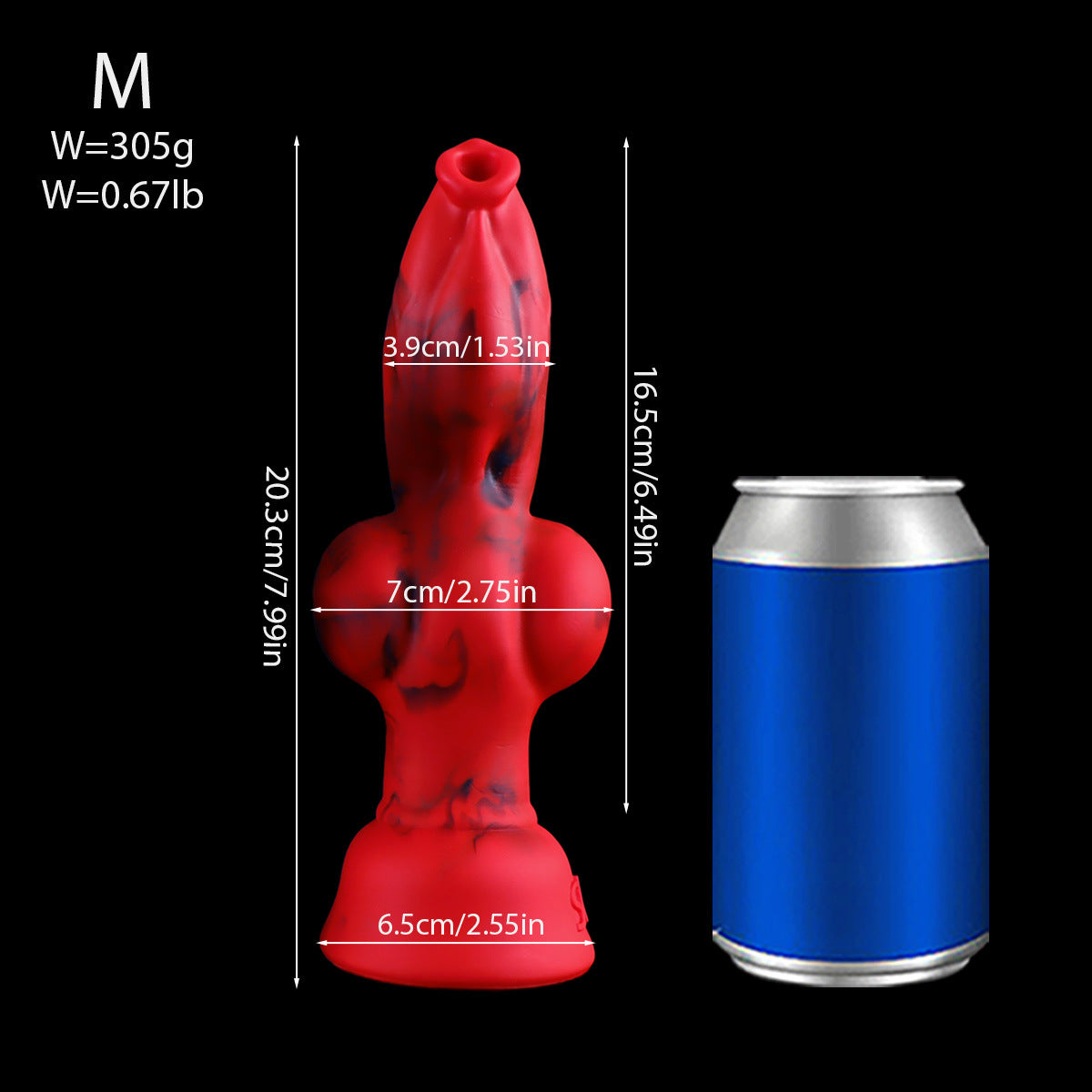 Soft Red Fantasy Knot Werewolf Dildo Xoxomoving