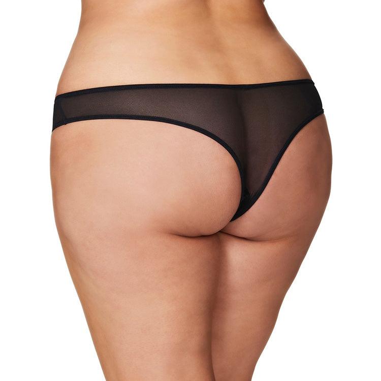 Pearl Crotchless Thong - Plus Size Xoxomoving