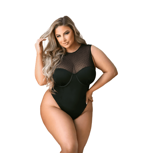 Raven Underwire Teddy Xoxomoving