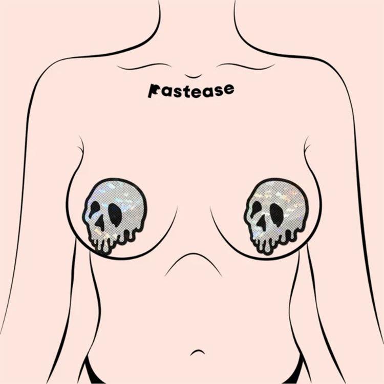 Melting Skull Nipple Pasties Xoxomoving